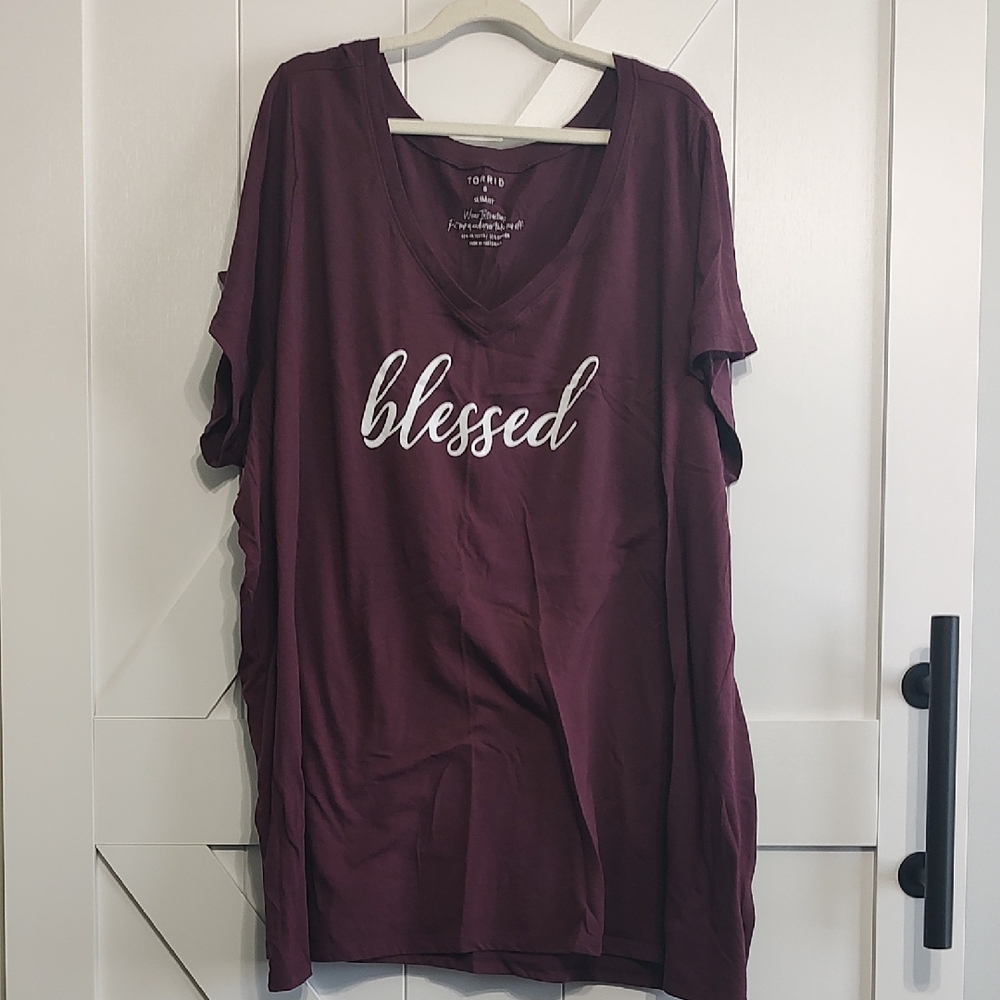 Torrid Red and Purple Relaxed Graphic Tee